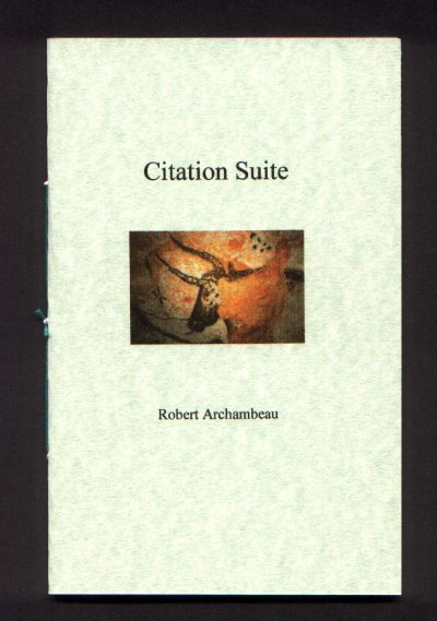 Cover of Citation Suite by Robert Archambeau
